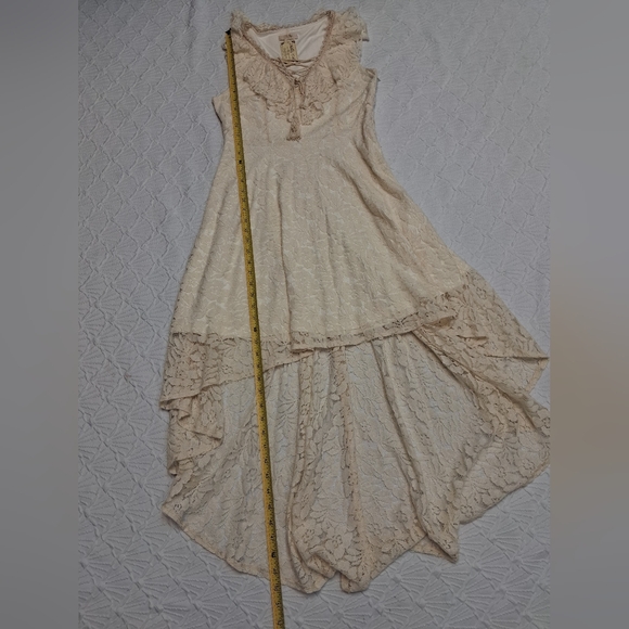Ryu Cream Lace High Low Dress Size S - Picture 13 of 16